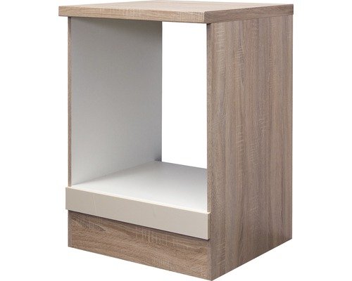 Herdumbauschrank Flex Well Nepal BxHxT 60x86x60 cm Frontfarbe kaschmir glänzend - Korpusfarbe sonoma eiche