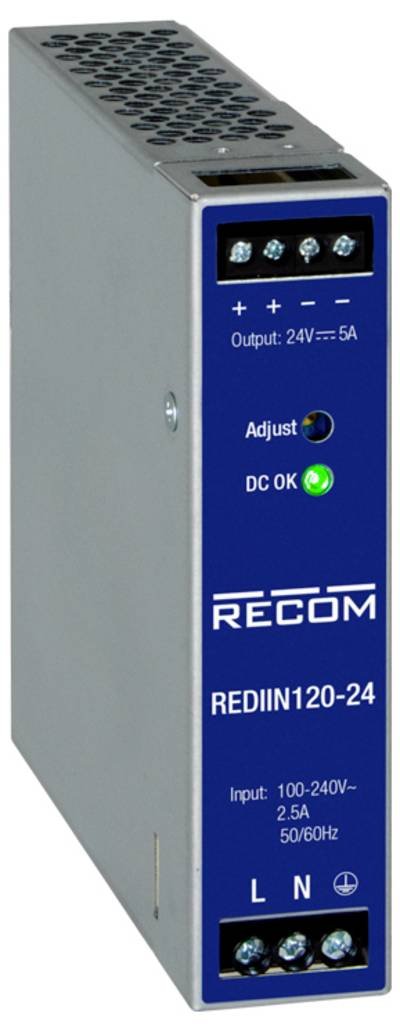 RECOM REDIIN120-12 Hutschienen-Netzteil (DIN-Rail) 12 V 10 A 120 W Anzahl Ausgänge:1 x Inhalt 1 St.