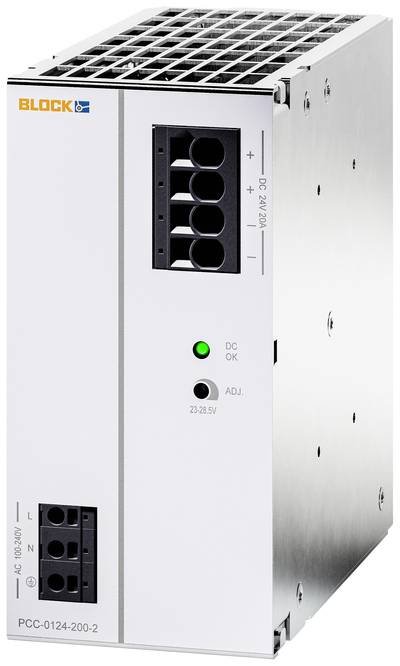 BLOCK PCC-0124-200-2 Schaltnetzgerät 24 V/DC 20 A 480 W Anzahl Ausgänge:1 x Inhalt 1 St.