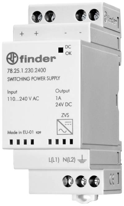 Finder 78.25.1.230.2400 Hutschienen-Netzteil (DIN-Rail) 24 V/DC 1 A 25 W Inhalt 1 St.