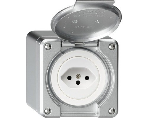 Steckdose Robusto T13 aluminium