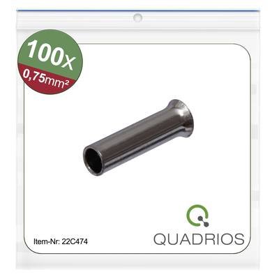 Quadrios 22C474 Aderendhülse 0.75 mm² Unisoliert 100 St.