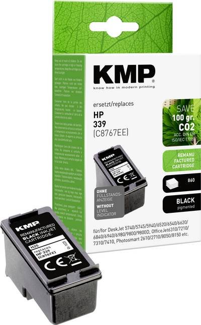 KMP Druckerpatrone ersetzt HP 339, C8767E Kompatibel Schwarz H25 1023,4339