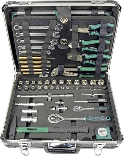 Brüder Mannesmann M29078 Heimwerker Werkzeugkoffer bestückt 160teilig (L x B x H) 454 x 350 x 135 mm