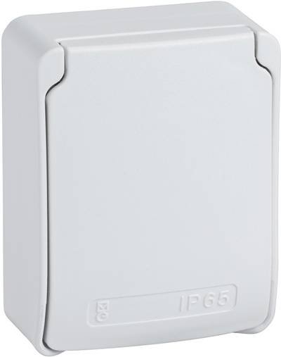 Schneider Electric 81142 Anbau-Steckdose IP65 Grau (RAL 7035)