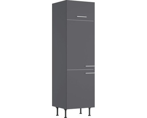 Optifit Kühlumbauschrank für 88er Einbaukühlschrank Ingvar420 BxTxH 60x58,4x211,8 cm anthrazit matt zerlegt Anschlag reversibel (links oder rechts montierbar)