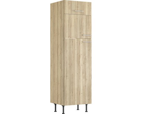 Optifit Kühlumbauschrank für 145er Einbaukühlschrank Erik290 BxTxH 60x58,4x211,8 cm wildeiche strukturiert matt zerlegt Anschlag reversibel (links oder rechts montierbar)