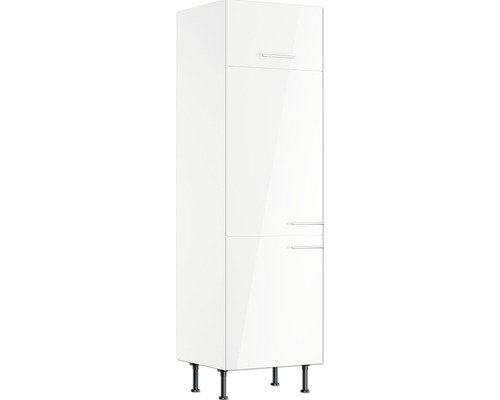 Optifit Kühlumbauschrank für 88er Einbaukühlschrank Rurik986 BxTxH 60x58,4x211,8 cm weiss glänzend zerlegt Anschlag reversibel (links oder rechts montierbar)
