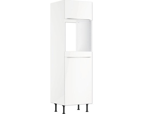 Optifit Backofen/Kühlumbauschrank für 88er Einbaukühlschrank Arvid986 BxTxH 60x58,4x211,8 cm weiss glänzend zerlegt Anschlag reversibel (links oder rechts montierbar)