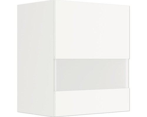 Optifit Hängeschrank mit Glastür Luca932 BxTxH 50x34,6x57,6 cm weiss matt zerlegt Anschlag reversibel (links oder rechts montierbar)