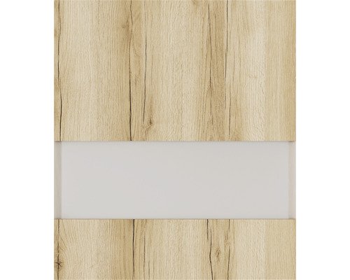Optifit Hängeschrank mit Glastür Kaya290 BxTxH 50x34,6x57,6 cm wildeiche strukturiert matt zerlegt Anschlag reversibel (links oder rechts montierbar)