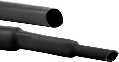 Hongshang ART002309 Schrumpfschlauch ohne Kleber Schwarz 24 mm 8 mm Schrumpfrate:3:1 Meterware