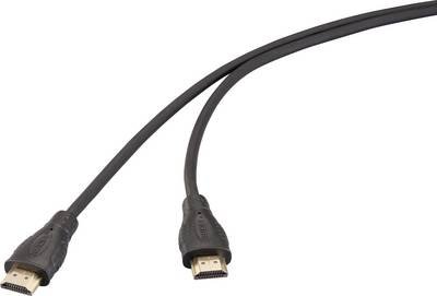 SpeaKa Professional HDMI Anschlusskabel HDMI-A Stecker, HDMI-A Stecker 2.00 m Schwarz SP-13660964 4K UHD, vergoldete Ste
