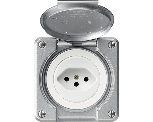 Steckdose Robusto T13 aluminium