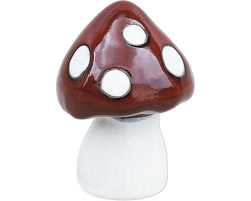 Dekofigur Pilz Lafiora H 10,5 cm Keramik rot weiss