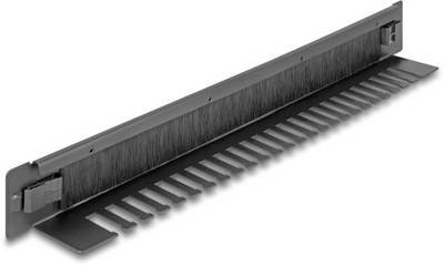 Delock 66552 19 Zoll Netzwerkschrank-Bürstenleiste 1 HE Schwarz