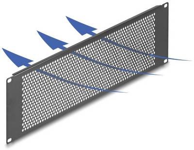 Delock 67037 19 Zoll Netzwerkschrank-Blindabdeckung 3 HE Schwarz