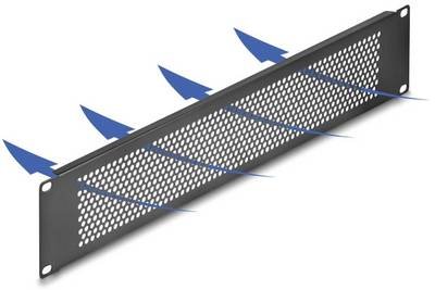 Delock 67036 19 Zoll Netzwerkschrank-Blindabdeckung 2 HE Schwarz