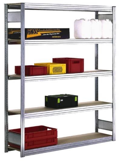 Regalwerk B3-50516-30 Fachbodenregal-Grundmodul 250 kg (B x H x T) 1751 x 2000 x 326 mm Stahl verzinkt Verzinkt Holzbode