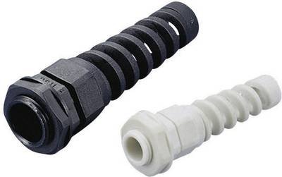 TRU COMPONENTS 1592996 Kabelverschraubung mit Biegeschutzspirale M25 Polyamid Schwarz (RAL 9005) 1 St.