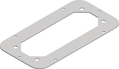 Schneider Electric NSYTLDFL Kabeldurchführung Plattenstärke (max.) 1.5 mm Stahl Lichtgrau (RAL 7035) 1 St.
