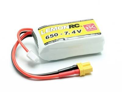 LemonRC Modellbau-Akkupack (LiPo) 7.4 V 650 mAh Zellen-Zahl: 2 35 C Softcase XT30