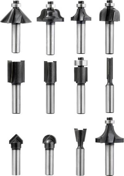 kwb 757290 Frässet Schaftdurchmesser 8 mm 12teilig