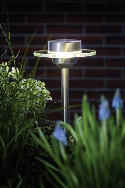 Paulmann 93764 Ufo Solar-Gartenleuchte 0.2 W Warmweiß Edelstahl, Klar