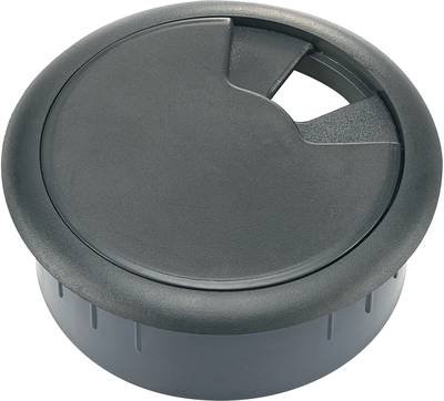 TRU COMPONENTS WP50BK Kabeldurchführung für Arbeitsplatten ABS Schwarz 1 St.