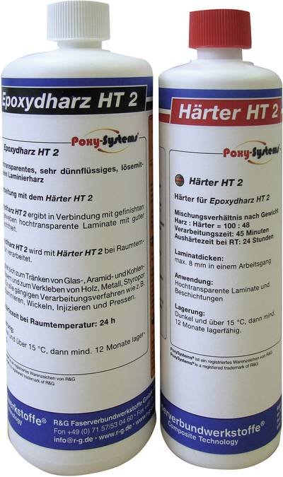 R & G 888653 Harz und Härter HT 2, 1 kg 1 Set