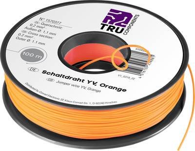 TRU COMPONENTS Schaltdraht Yv 1 x 0.20 mm² Weiß 25 m
