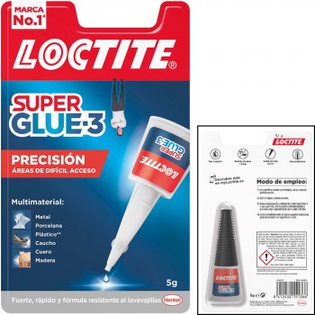 Adhesivo instantáneo loctite "super glue-3" de 5 gr.