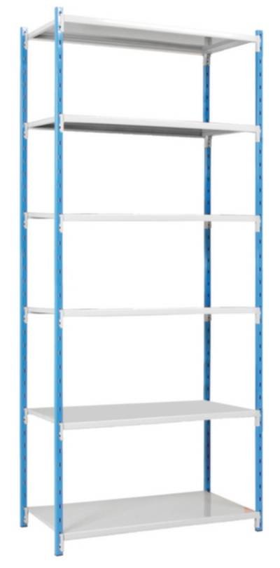 Manorga SA ZC252506NDTB Fachbodenregal-Grundmodul 110 kg (B x H x T) 1220 x 2500 x 500 mm Stahl pulverbeschichtet Himmel
