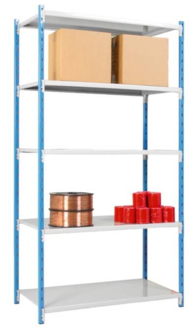 Manorga SA ZC22505NDTB Fachbodenregal-Grundmodul 110 kg (B x H x T) 1220 x 2000 x 510 mm Stahl pulverbeschichtet Himmelb