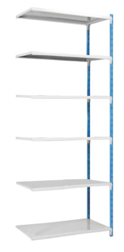 Manorga SA ZC251506NSTB Fachbodenregal-Anbaumodul 125 kg (B x H x T) 980 x 2500 x 510 mm Stahl pulverbeschichtet Himmelb