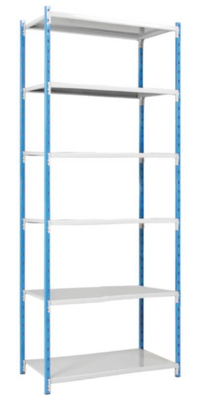Manorga SA ZC251406NDTB Fachbodenregal-Grundmodul 125 kg (B x H x T) 970 x 2500 x 410 mm Stahl pulverbeschichtet Himmelb