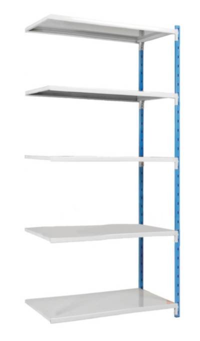 Manorga SA ZC21505NSTB Fachbodenregal-Anbaumodul 125 kg (B x H x T) 980 x 2000 x 510 mm Stahl pulverbeschichtet Himmelbl
