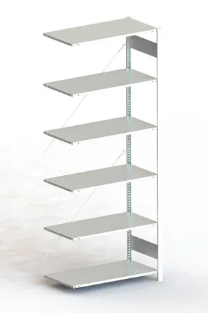 META Regalbau 89640 Fachbodenregal-Anbaumodul 80 kg (B x H x T) 1006 x 2500 x 536 mm Stahl verzinkt Verzinkt Metallboden