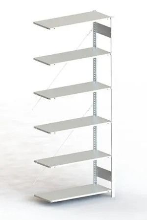 META Regalbau 89638 Fachbodenregal-Anbaumodul 80 kg (B x H x T) 1006 x 2500 x 436 mm Stahl verzinkt Verzinkt Metallboden