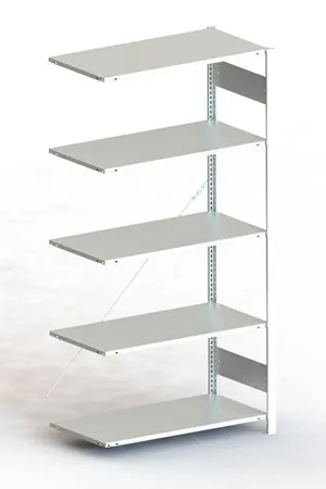 META Regalbau 89636 Fachbodenregal-Anbaumodul 80 kg (B x H x T) 1006 x 2000 x 536 mm Stahl verzinkt Verzinkt Metallboden