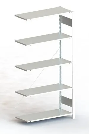 META Regalbau 89634 Fachbodenregal-Anbaumodul 80 kg (B x H x T) 1006 x 2000 x 436 mm Stahl verzinkt Verzinkt Metallboden