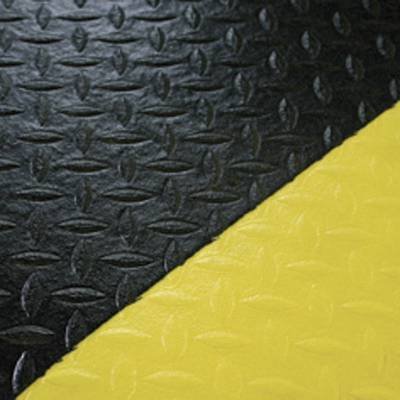COBA Europe DAF010703C Orthomat® DIAMOND Arbeitsplatzmatte (L x B x H) 1 m x 900 mm x 9 mm (Meterware) Schwarz, Gelb