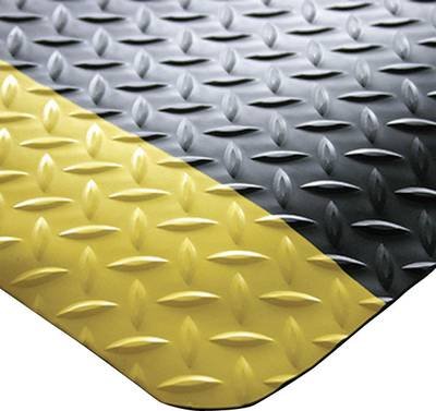 COBA Europe SD010708C Deckplate Arbeitsplatzmatte (B x H) 1.2 m x 15 mm (Meterware) Schwarz, Gelb