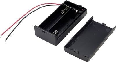 TRU COMPONENTS SBH-321-3A Batteriehalter 2x Mignon (AA) Kabel