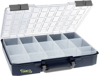 Sortimentskasten Carry Lite B415xT330xH80mm 15 Fächer blau RAACO
