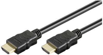 Goobay 61159 High Speed HDMI Kabel mit Ethernet / UHD 4K @ 60Hz Monitorkabel 18 Gbits CCS Anschlusskabel / Schwarz / 2m