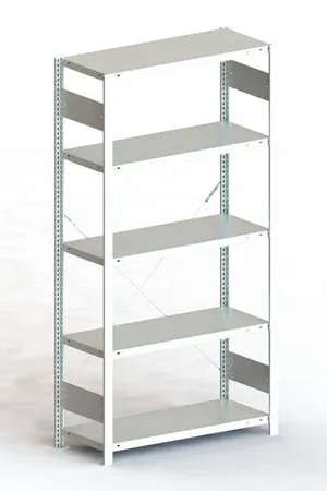 META Regalbau 1590 Fachbodenregal-Grundmodul 330 kg (B x H x T) 1056 x 2000 x 436 mm Stahl verzinkt Verzinkt Metallboden