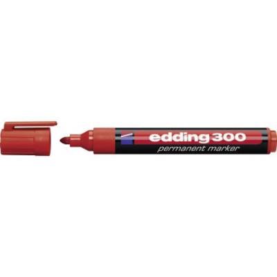 Edding 300 4-300002 Permanentmarker Rot wasserfest: Ja
