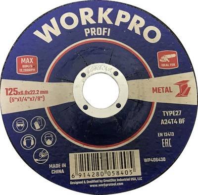 WorkPro WP406430 Schleifscheibe Durchmesser 125 mm 5 St.