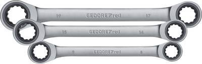 Gedore RED 3300898 R07405006 Doppel-Ringratschenschlüssel-Satz 6teilig Schlüsselweite (Metrisch) 8 - 19 mm